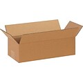 14Lx6Wx4H(D) Single-Wall Long Corrugated Boxes; Brown, 25 Boxes/Bundle
