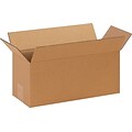 14Lx6Wx6H(D) Single-Wall Long Corrugated Boxes; Brown, 25 Boxes/Bundle