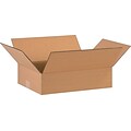 16Lx12Wx4H(D) Single-Wall Flat Corrugated Boxes; Brown, 25 Boxes/Bundle