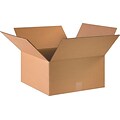 16Lx16Wx8H(D) Single-Wall Corrugated Boxes; Brown, 25 Boxes/Bundle