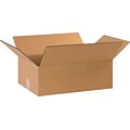 17-1/4Lx11-1/4Wx6H(D) Single-Wall Corrugated Boxes; Brown, 25 Boxes/Bundle