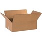 18" x 12" x 6" Standard Shipping Boxes, 32 ECT, Kraft, 25/Bundle (181206)