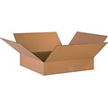 18Lx18Wx4H(D) Single-Wall Flat Corrugated Boxes; Brown, 25 Boxes/Bundle