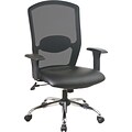 Office Star ™, High Screen-Back Mesh Managers Chair with Chrome Base, Black