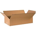 24Lx12Wx6H(D) Single-Wall Flat Corrugated Boxes; Brown, 20 Boxes/Bundle