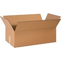24Lx12-1/2Wx8H(D) Single-Wall Corrugated Boxes; Brown, 20 Boxes/Bundle