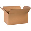 24Lx14Wx12H(D) Single-Wall Corrugated Boxes; Brown, 20 Boxes/Bundle