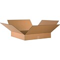 24Lx24Wx4H(D) Single-Wall Flat Corrugated Boxes; Brown, 20 Boxes/Bundle
