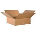 24Lx24Wx8H(D) Single-Wall Flat Corrugated Boxes; Brown, 10 Boxes/Bundle