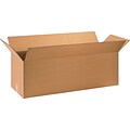 36Lx12Wx12H(D) Single-Wall Long Corrugated Boxes; Brown, 15 Boxes/Bundle