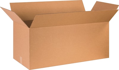 36Lx16Wx16H(D) Single-Wall Corrugated Boxes; Brown, 15 Boxes/Bundle