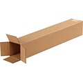 4Lx4Wx24H(D) Single-Wall Tall Corrugated Boxes; Brown, 25 Boxes/Bundle