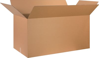 48Lx24Wx24H(D) Single-Wall Corrugated Boxes; Brown, 10 Boxes/Bundle