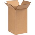 8Lx8Wx14H(D) Single-Wall Tall Corrugated Boxes; Brown, 25 Boxes/Bundle