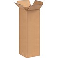 8Lx8Wx24H(D) Single-Wall Tall Corrugated Boxes; Brown, 25 Boxes/Bundle