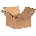 8Lx8Wx4H(D) Single-Wall Corrugated Boxes; Brown, 25 Boxes/Bundle