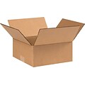 9Lx9Wx4H(D) Single-Wall Flat Corrugated Boxes; Brown, 25 Boxes/Bundle