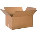 24Lx18Wx12H(D) Single-Wall Heavy Duty Corrugated Boxes; Brown, 15 Boxes/Bundle