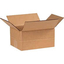 8 x 6 x 4 Multi-Depth Shipping Boxes, Brown, 25/Bundle (MD864)