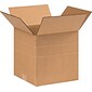9" x 9" x 9" Multi-Depth Shipping Boxes, Brown, 25/Bundle (MD999)