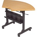 Balt® Quarter Round Flipper Training Room Table, Teak (89815)