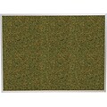 Best-Rite Green Splash Cork Bulletin Board, Aluminum Trim Frame, 4 x 3