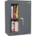Sandusky 26H Solid Door Wall Cabinet with 2 Shelves, Charcoal (WA11181226-02)