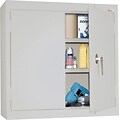 Sandusky 30H Solid Door Wall Cabinet with 1 Adjustable Shelf, Dove Grey (WA21301230-05)