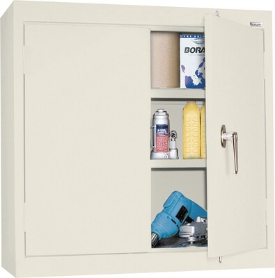 Sandusky 30H Solid Door Wall Cabinet with 1 Adjustable Shelf, Putty (WA21301230-07)