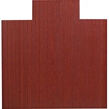 Anji Mountain Standard Bamboo Roll-Up Chairmat, Rectangular, 55x57, Dark Cherry