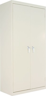 Alera Fixed Shelf Storage Cabinet, Putty, 4-Shelf, 36"W x 18"D x 72"H (ALECM7218PY)