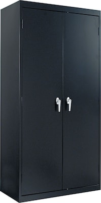 Alera Adjustable Storage Cabinet, Black, 4-Shelf, 36"W x 18"D x 72"H