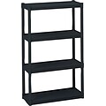 Iceberg® Rough N Ready 4-Shelf Storage System, Black