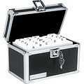 Vaultz™ Locking Index Card Box, 550-Card Capacity, 5 x 8, Black (VZ01280)