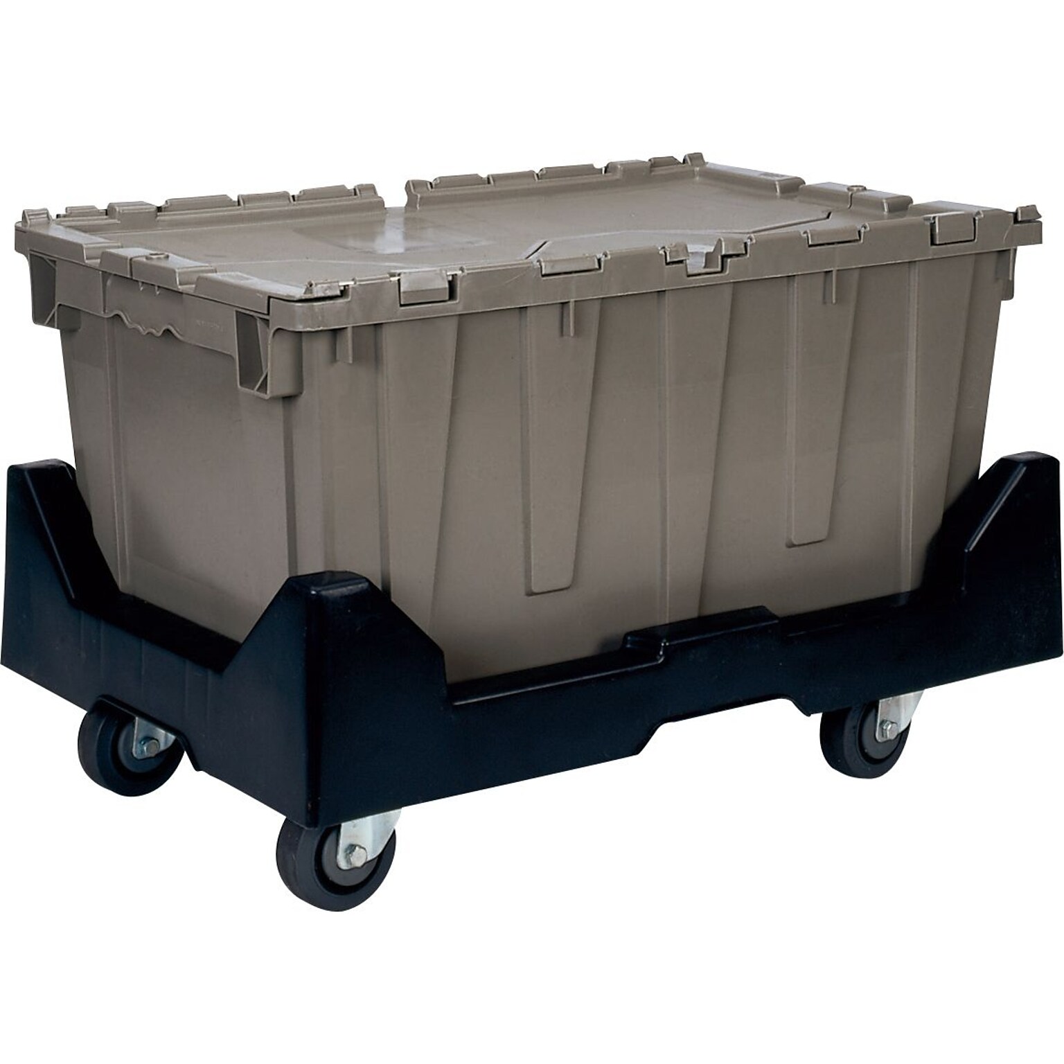 Quantum Storage Systems 18.75 Gallon Plastic Totes with Attached Lids (Qdc2420-12)