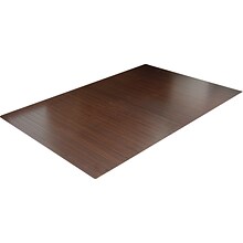 Anji Mountain Standard Bamboo Roll-Up Chairmat, Rectangular, 48x52, Dark Cherry