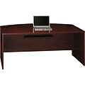 Bush Quantum™ Series Bow-Front Desk, Harvest Cherry, 30H x 71 3/8W x 35 1/2D, Dock Delivery