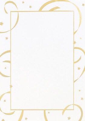 Great Papers® Gold Stars & Streamers Flat Card Invitations with Envelopes, 10/Pack
