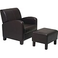 OSP Designs® Faux Leather Club Chair w/ Ottoman, Espresso