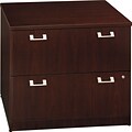 Bush Business Quantum 36W 2Dwr Lateral File, Harvest Cherry, Installed