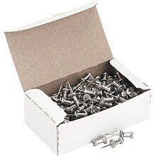 Gem Push Pins, Silver, 100/Box (CPAL4)