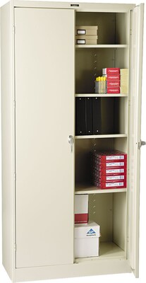 Tennsco® Deluxe Steel Storage Cabinet; Non-Assembled, 78Hx36Wx18D, Putty