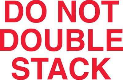 Staples® Do Not Double Stack Labels, White/Red, 5 x 3, 500/Rl