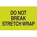 Staples® Do Not Break Stretch Wrap Labels, Yellow & Black, 5 x 3, 500/Roll (LABDL2201)