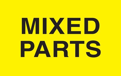 Staples® Mixed Parts Labels, Yellow/Black, 5 x 3, 500/Rl