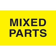Staples® Mixed Parts Labels, Yellow/Black, 5 x 3, 500/Rl