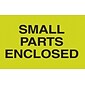 Quill Brand® "Small Parts Enclosed" Labels, Yellow/Black, 5" x 3", 500/Rl