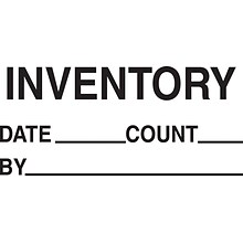 Quill Brand® Inventory Date Count By Labels, Black/White, 5 x 3, 500/Rl