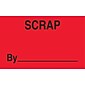 Staples® "Scrap By ________" Labels, Red/Black, 5" x 3", 500/Roll (LABDL3361)