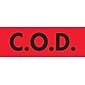 Quill Brand® "C.O.D." Labels, Red/Black, 3" x 2", 500/Rl